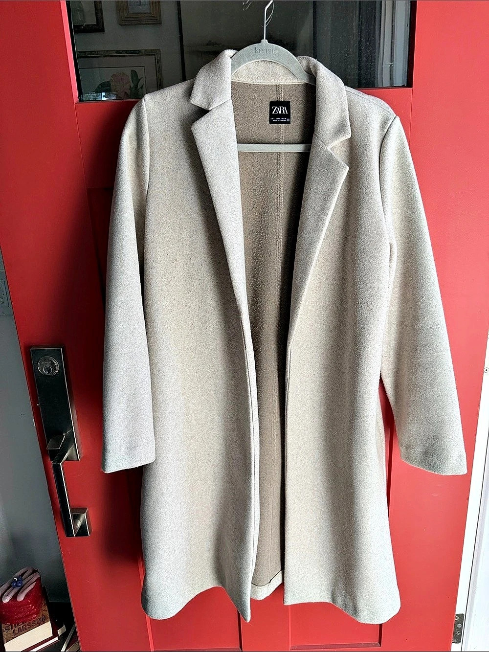 Zara Longline Coat in Beige